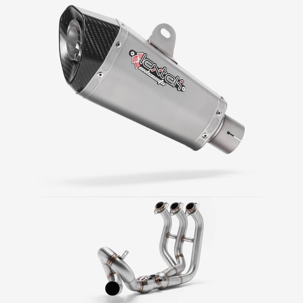 Lextek Stainless Steel XP10 Matt Exhaust System 210mm Low Level for Yamaha MT-09 (13-20)
