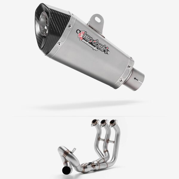 Lextek XP10 Matt S/Steel Exhaust System 210mm Low Level for Yamaha MT-09 (13-20)