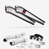 Lextek Stainless Steel MP4 Megaphone Exhaust 300mm with Link Pipe for Yamaha YZF R1 (09-14)