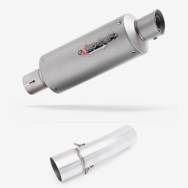 Lextek Stainless Steel GP1 Matt GP Stubby Exhaust 240mm with Link Pipe