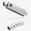 Lextek Matt Stainless Steel OP1 350mm Exhaust with Link Pipe for Kawasaki ZX-10R Ninja (08-10)