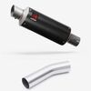 Lextek Carbon Fibre GP8C 240mm Exhaust with Link Pipe for Kawasaki ZX-10R Ninja (08-10)