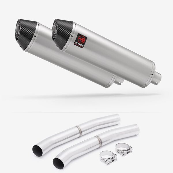 Lextek Brushed Stainless Steel RP1 400mm Exhaust with Link Pipes