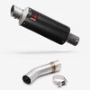 Lextek Carbon Fibre GP8C 240mm Exhaust with Link Pipe for Suzuki SV650 (03-15)