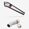 Lextek Polished Stainless Steel MP4 300mm Exhaust with Link Pipe for Suzuki SV650 (03-15)
