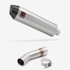Lextek Brushed Stainless Steel RP1 400mm Exhaust with Link Pipe for Suzuki SV650 (03-15)