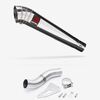 Lextek Stainless Steel MP4 Megaphone Exhaust 300mm Low Level with Link Pipe