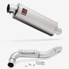 Lextek Stainless Steel OP1 Matt Exhaust 350mm with Link Pipe for Triumph Tiger 1050 (07-12)