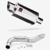 Lextek Stainless Steel YP4 Stubby Exhaust 200mm with Link Pipe for Triumph Tiger 1050 (07-12)