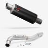 Lextek Carbon Fibre GP8C 240mm Exhaust with Link Pipe for Triumph Tiger 1050 (07-12)