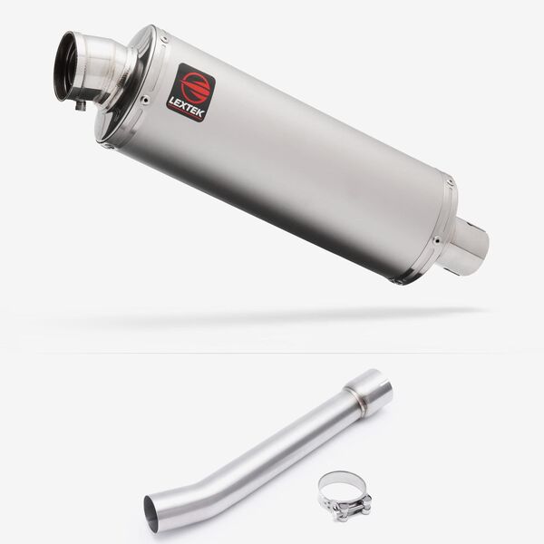 Lextek Stainless Steel OP1 Matt Exhaust 350mm with Link Pipe for Yamaha FZS 1000 (00-05)