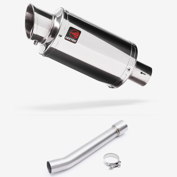 Lextek Stainless Steel YP4 Stubby Exhaust 200mm with Link Pipe for Yamaha FZS 1000 (00-05)