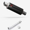 Lextek Carbon Fibre GP8C GP Stubby Exhaust 240mm with Link Pipe for Yamaha FZS 1000 (00-05)