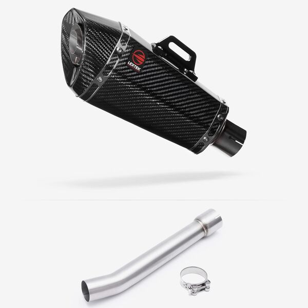 Lextek Carbon Fibre XP8C 210mm Exhaust with Link Pipe for Yamaha FZS 1000 (00-05)