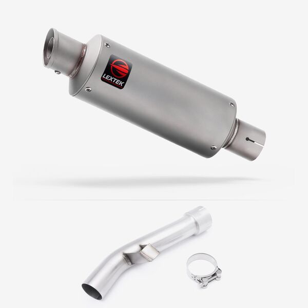Lextek Matt Stainless Steel GP1 240mm Exhaust with Link Pipe for Yamaha FZ1 (06-15)