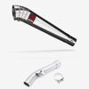 Lextek Stainless Steel MP4 Megaphone Exhaust 300mm with Link Pipe for Yamaha FZ1 (06-15)