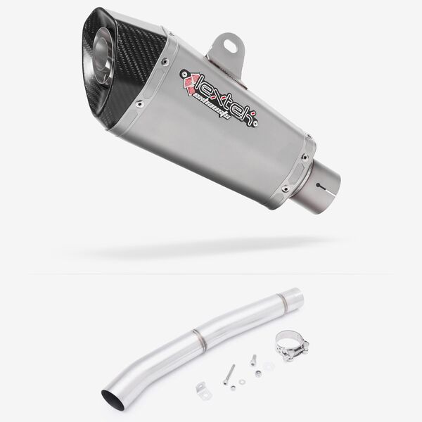Lextek Stainless Steel XP10 Matt Exhaust 210mm with Link Pipe for Yamaha YZF R6 (06-16)