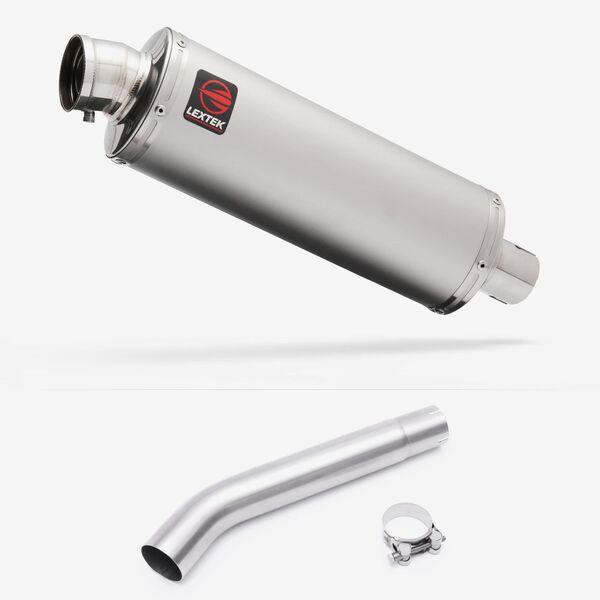 Lextek Stainless Steel OP1 Matt Exhaust 350mm with Link Pipe for Yamaha YZF600R Thunder Cat (95-07)