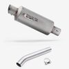 Lextek Stainless Steel GP1 Matt GP Stubby Exhaust 240mm with Link Pipe
