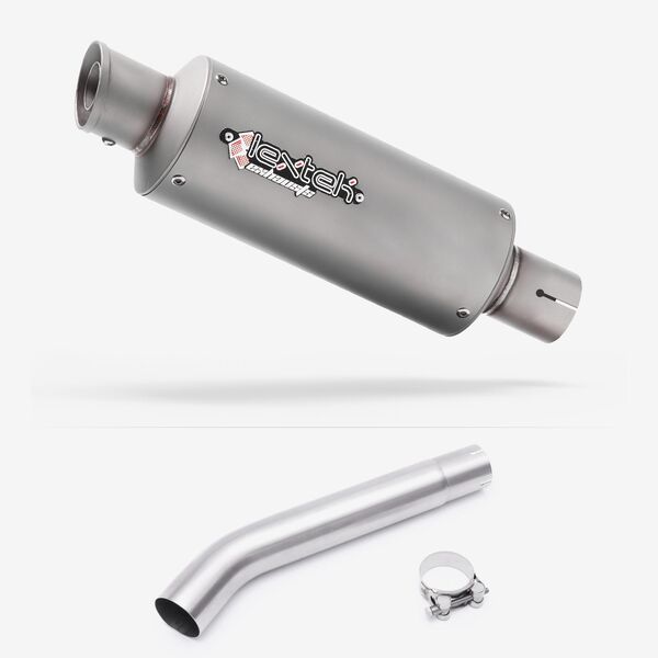 Lextek Stainless Steel GP1 Matt GP Stubby Exhaust 240mm with Link Pipe
