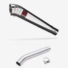 Lextek Stainless Steel MP4 Megaphone Exhaust 300mm with Link Pipe