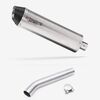 Lextek Stainless Steel RP1 Gloss Oval Exhaust 400mm with Link Pipe