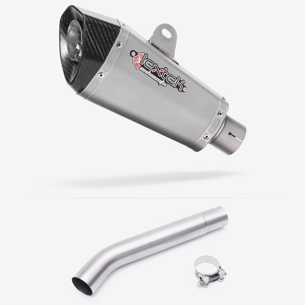 Lextek Stainless Steel XP10 Matt Exhaust 210mm with Link Pipe