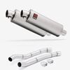 Lextek Stainless Steel OP1 Matt Exhaust 350mm with Link Pipes for Kawasaki ZZR1400 (12-19)