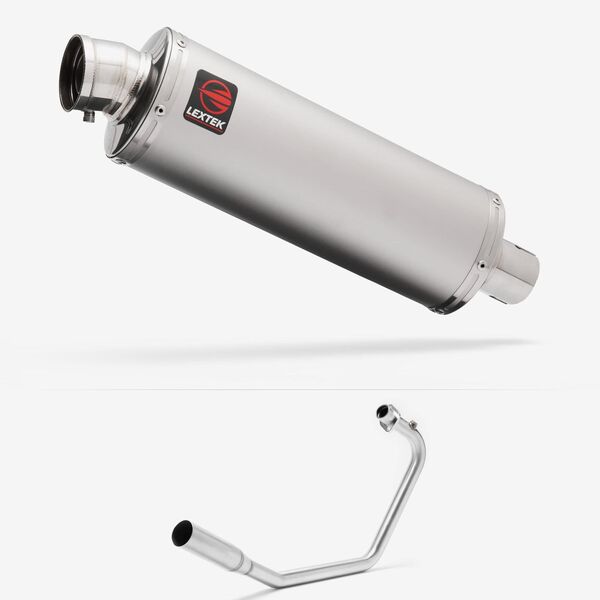 Lextek Stainless Steel OP1 Matt Exhaust System 350mm for Lexmoto Venom / Viper 125