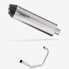 Lextek RP1 Gloss S/Steel Oval Exhaust System 400mm for Lexmoto Venom / Viper 125