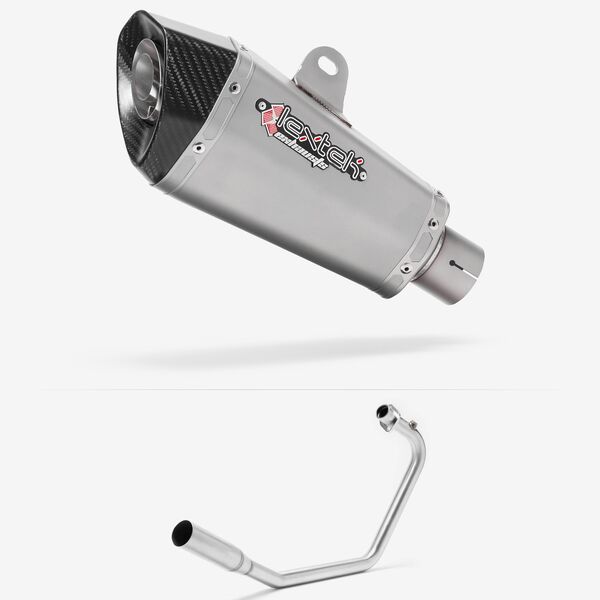 Lextek Stainless Steel XP10 Matt Exhaust System 210mm for Lexmoto Venom / Viper 125