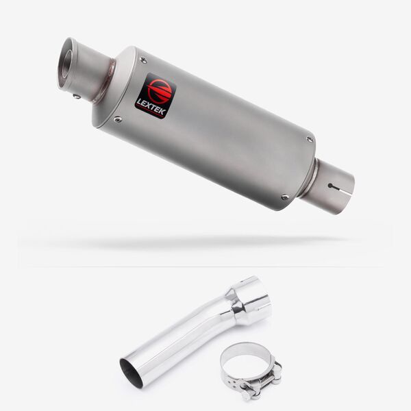 Lextek Matt Stainless Steel GP1 240mm Exhaust with Link Pipe for BMW R 1200 GS (13-18)