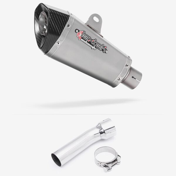 Lextek Stainless Steel XP10 Matt Exhaust 210mm with Link Pipe for BMW R 1200 GS (13-18)