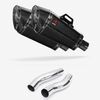 Lextek Carbon Fibre XP8C Exhaust 210mm with Link Pipes for Kawasaki Z1000 (14-19)