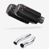 Lextek Carbon Fibre CP8C Exhaust 150mm with Link Pipes for Kawasaki Z1000 (14-19)