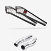 Lextek Stainless Steel MP4 Megaphone Exhaust 300mm with Link Pipes for Kawasaki Z1000 (14-19)