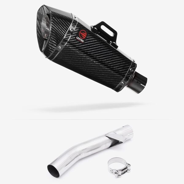 Lextek Carbon Fibre XP8C 210mm Exhaust with Link Pipe for Yamaha FZS 600 Fazer (97-03)
