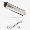 Lextek Stainless Steel RP1 Gloss Oval Exhaust 400mm with Link Pipe for Kawasaki ZX-10R Ninja (17- )