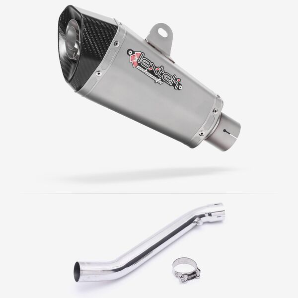 Lextek Stainless Steel XP10 Matt Exhaust 210mm with Link Pipe for Kawasaki ZX-10R Ninja (17- )