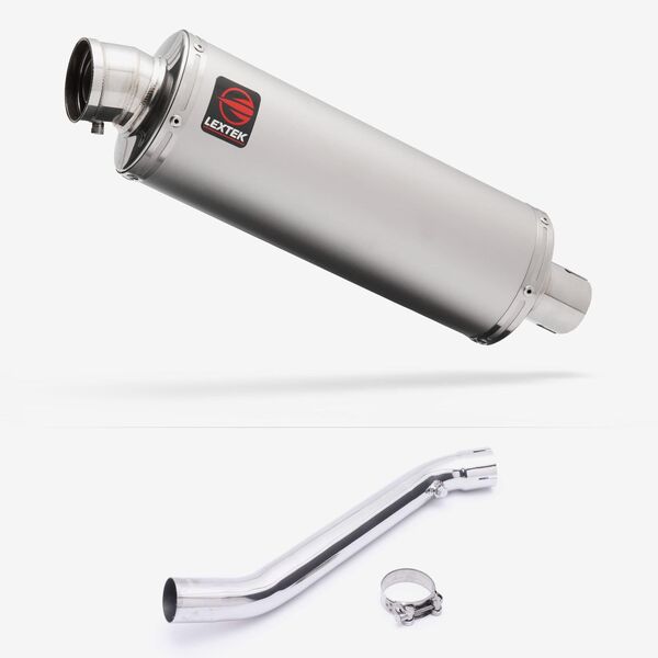 Lextek Matt Stainless Steel OP1 350mm Exhaust with Link Pipe for Kawasaki ZX-10R Ninja (17- )