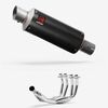 Lextek Carbon Fibre GP8C GP Stubby Exhaust System 240mm for Yamaha XJ6 Diversion (09-15)