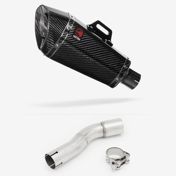 Lextek Carbon Fibre XP8C 210mm Exhaust with Link Pipe for Honda CMX500 Rebel (17-19)