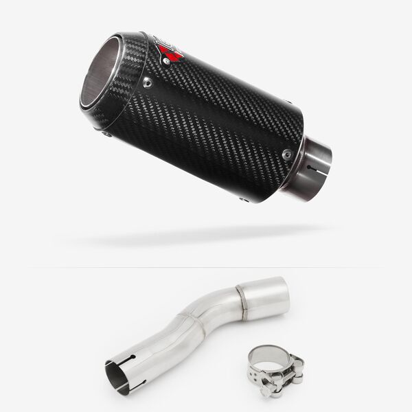 Lextek Carbon Fibre CP8C Exhaust 150mm with Link Pipe for Honda CMX500 Rebel (17-19)