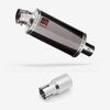 Lextek OP16 Dark Tint Stainless Exhaust 250mm with Link Pipe for Piaggio MP3 500 (07-15)