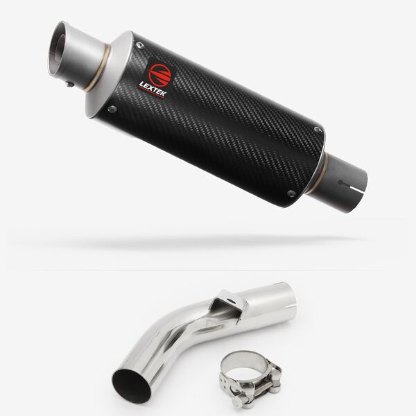 Lextek Carbon Fibre GP8C 240mm Exhaust with Link Pipe for Honda VFR800 X Crossrunner (11-14)