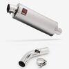 Lextek Stainless Steel OP1 Matt Exhaust 350mm with Link Pipe for Honda VFR800 X Crossrunner (11-14)