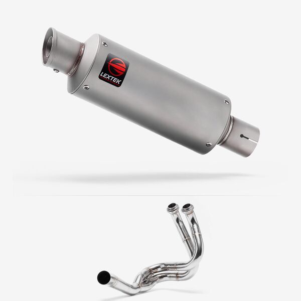 Lextek Matt Stainless Steel GP1 240mm Exhaust System for Kawasaki ER6, Ninja 650, Z650, Versys 650