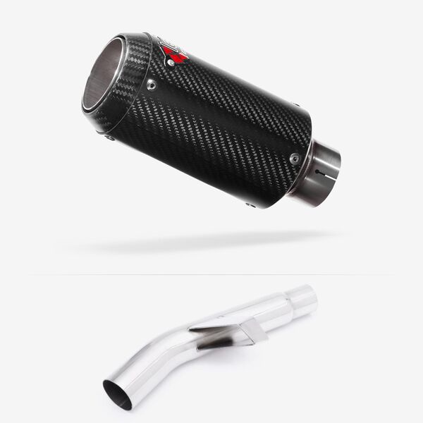 Lextek Carbon Fibre CP8C Exhaust 150mm with Link Pipe for Kawasaki Versys 1000 (15-18)