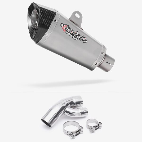 Lextek Stainless Steel XP10 Matt Exhaust 210mm with Link Pipe for BMW S1000 XR (15-19)