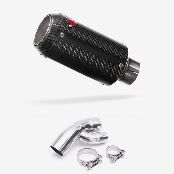Lextek Carbon Fibre CP8C Exhaust 150mm with Link Pipe for BMW S1000 XR (15-19)